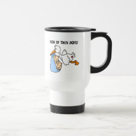 Tvilling- pojkeMamma-Stork Tshirts och gåvor Resemugg