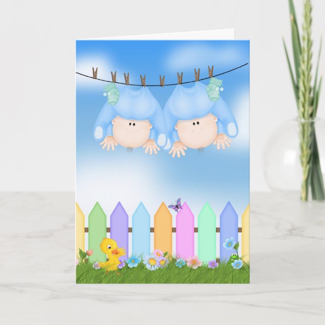 Tvilling- pojkemeddelande meddelande (Framsida)