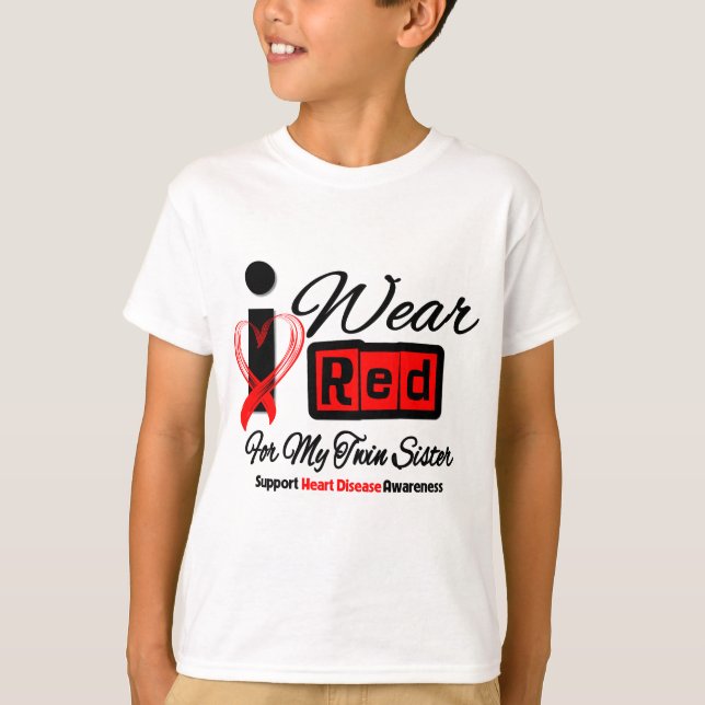 Tvilling- syster - jag ha på sig den röda tee shirt (Framsida)