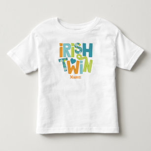 Tvilling- T-tröjaför barn för irländare T-shirt
