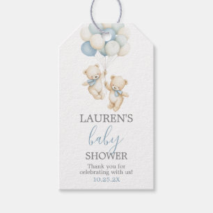 Tvilling Teddybjörnar Baby Shower Presentkort Presentetikett