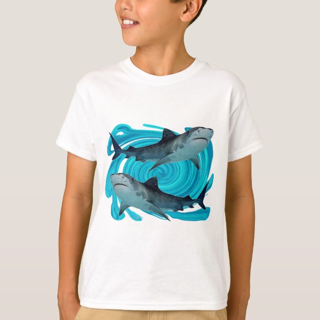 TVILLING- TIGERHAJAR TEE SHIRT (Framsida)