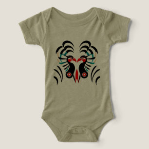 Tvilling-Tribal-Fenix-ande – Symmetrisk Abstrakt T Shirt