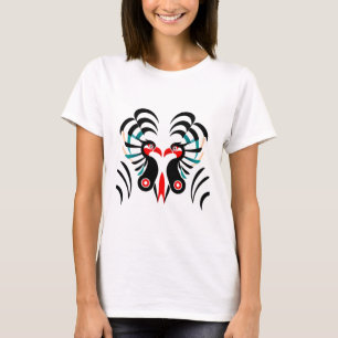 Tvilling-Tribal Fenix Ande – Symmetrisk Abstrakt T Shirt