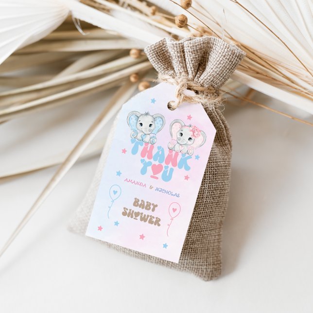 Tvillingar Baby Shower Tack Presentetikett (Skapare uppladdad)