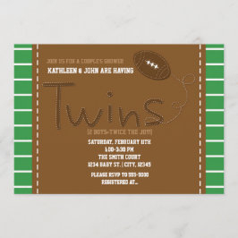 TVILLINGAR FOTBOLL Sport Baby Shower-inbjudan Inbjudningar