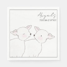Tvillingar Little Lamb Baby Shower
