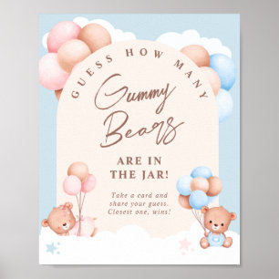 Tvillingar Pojke Flicka Teddybjörn Gissa Hur Många Poster