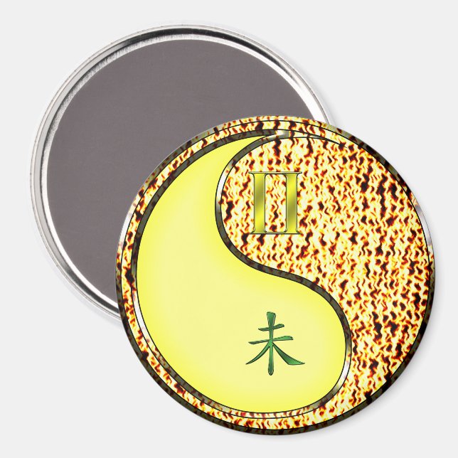 Tvillingarna & Eldiga Geten Magnet (Front/Back)