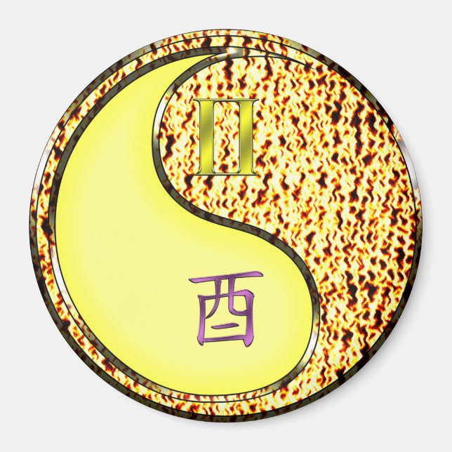 Tvillingarna & Eldiga Tuppen Magnet (Framsidan)