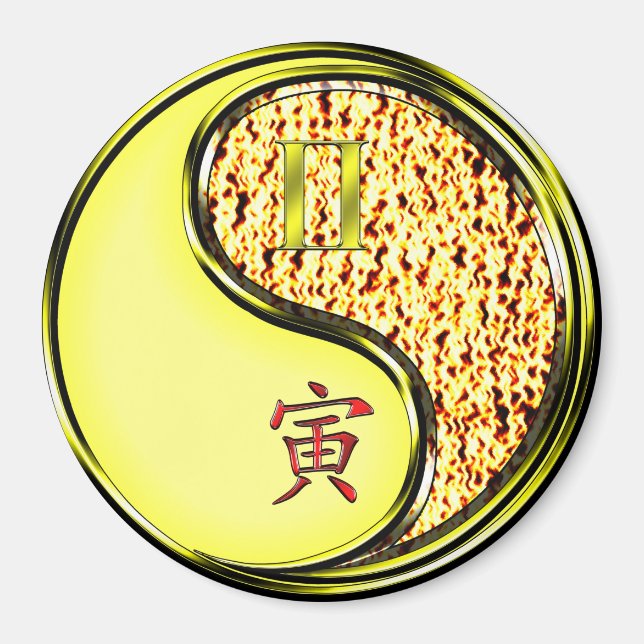 Tvillingarna & Eldtigern Magnet (Framsidan)