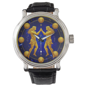 Tvillingarna Gemini i kosmisk cirkel Armbandsur