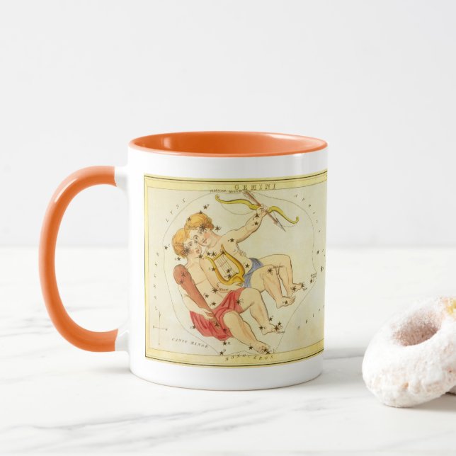 Tvillingarna Gemini Vintage Konstellation Urania's Mugg (Med munk)