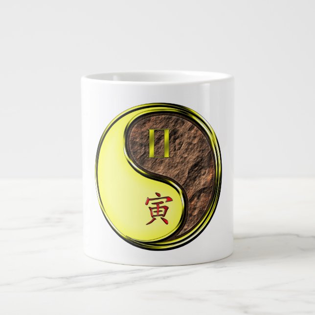 Tvillingarna & Jord Tigern Jumbo Mugg (Framsidan)