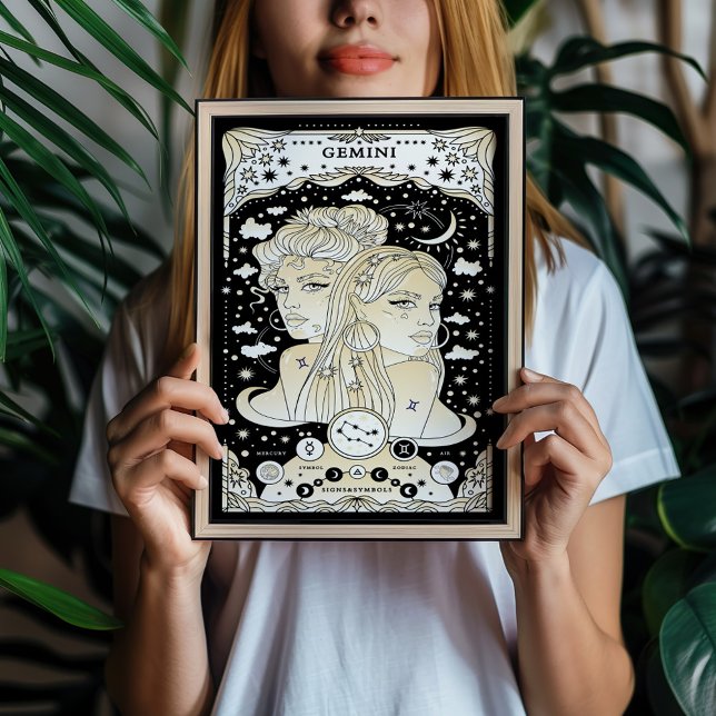 Tvillingarna Mångsidig och Luftig - Astrologiskaff Poster (Skapare uppladdad)