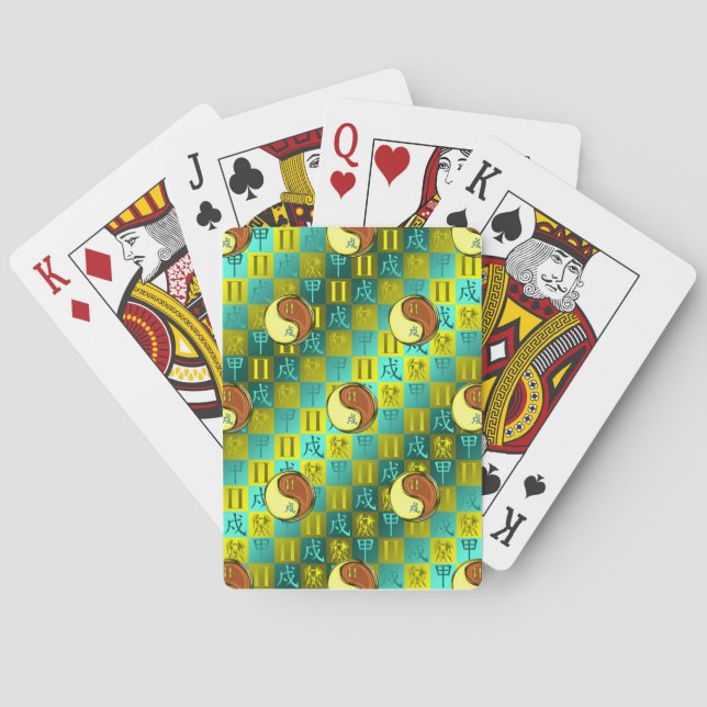 Tvillingarna & Trä Hund Casinokort (Baksidan)