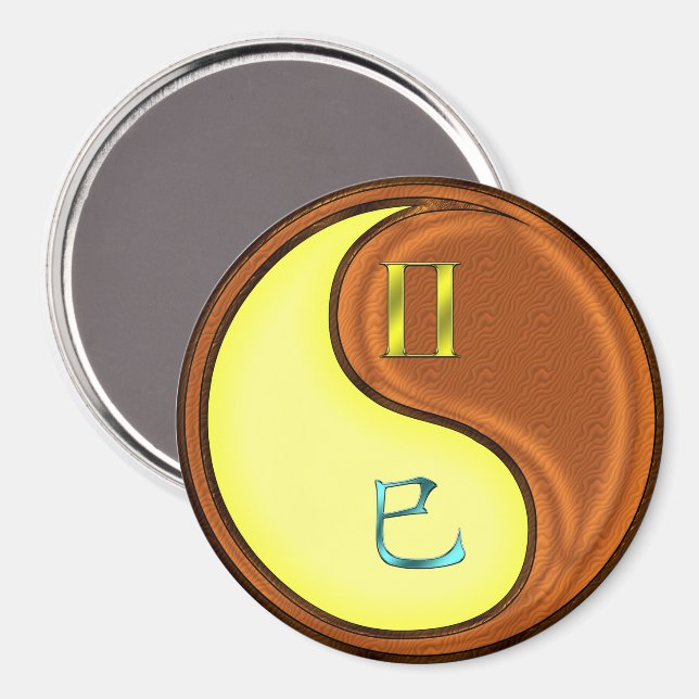 Tvillingarna & Trä Orm Magnet (Front/Back)