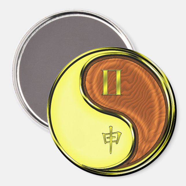 Tvillingarna & Träapan Magnet (Front/Back)