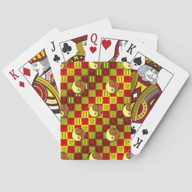 Tvillingarna & Trätiger Casinokort (Baksidan)