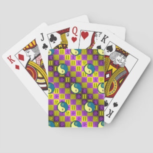 Tvillingarna & Vatten Gris Casinokort