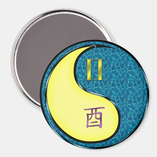 Tvillingarna & Vatten Tupp Magnet (Front/Back)