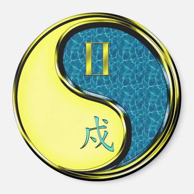 Tvillingarna & Vattenhund Magnet (Framsidan)