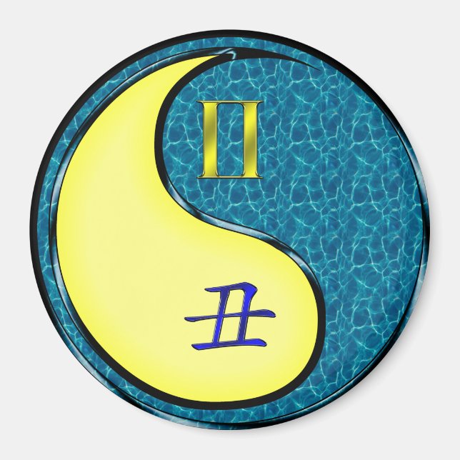 Tvillingarna & Vattenoxe Magnet (Framsidan)