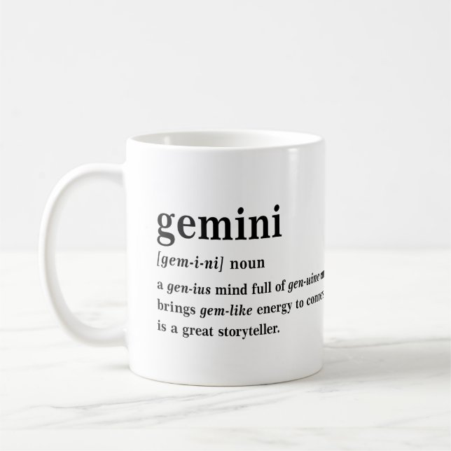 Tvillingarnas Definition Estetisk Astrologi Presen Kaffemugg (Vänster)