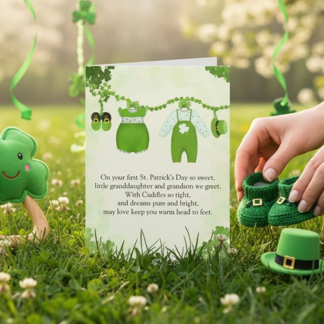 Tvillingarnas första St. Patricks dag Kort (Skapare uppladdad)