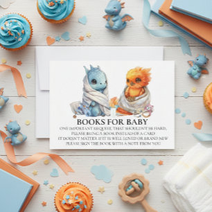 Tvillingarnas Phoenix-drake Baby Shower-bok för be Inbjudningar