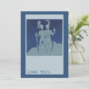 Tvillingarnas stjärnbild Vintage Zodiak Astrologi
