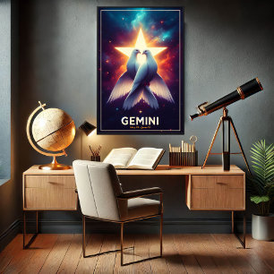 Tvillingarnas stjärntecken Duvor i harmoni Poster