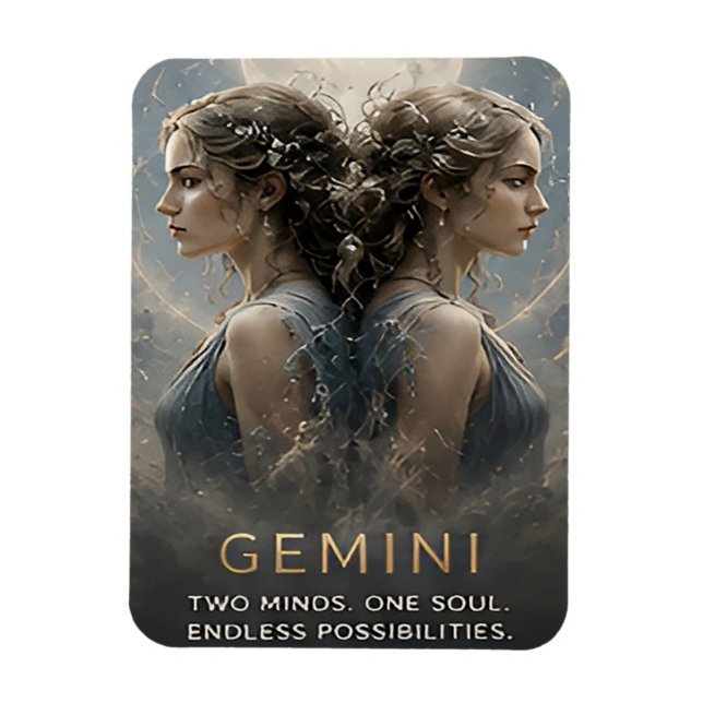 Tvillingarnas stjärntecken Gemini Celestiala Astro Magnet (Vertikal)