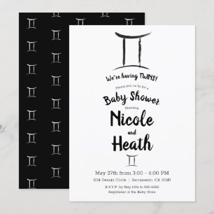 Tvillingarnas stjärntecken Maj Juni Astrologi Baby Inbjudningar