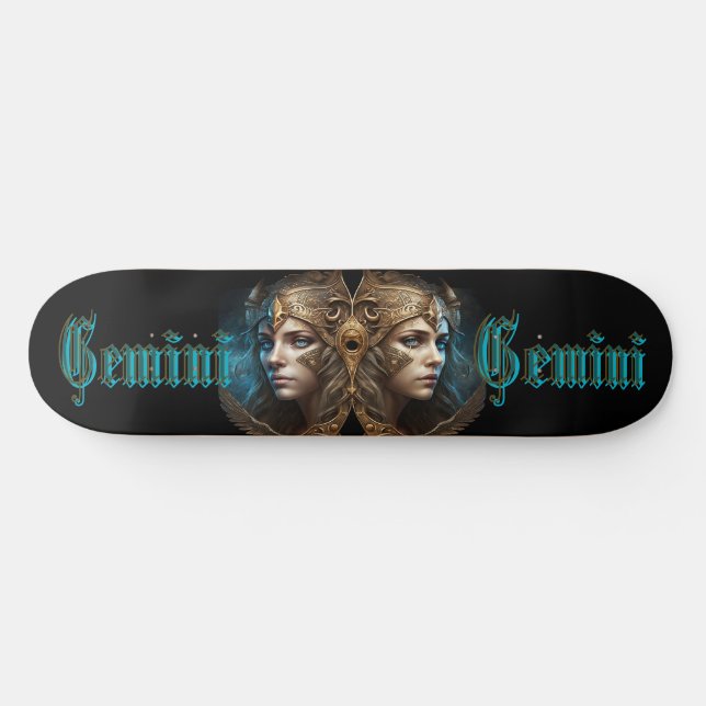 Tvillingarnas stjärntecken mini skateboard bräda 18,5 cm (Horz)