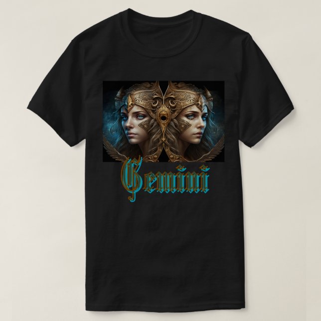 Tvillingarnas stjärntecken t shirt (Design framsida)
