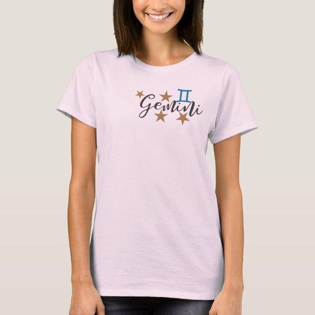 Tvillingarnas Stjärntecken T-Shirt (Framsida)