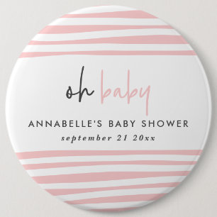 Tvillingbabydusch rosa blue modern typography part knapp