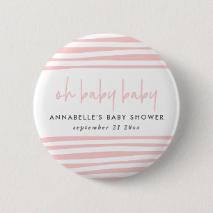 Tvillingbabydusch rosa flicka modern typografi par knapp