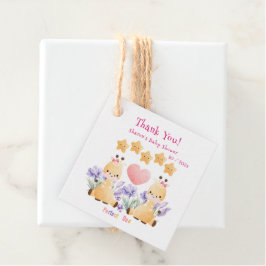 Tvillingbabyskor | Cute Giraffe Baby Shower Gåvor Etiketter