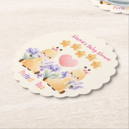 Tvillingbabyskor | Cute Giraffe Baby Shower Underlägg Papper