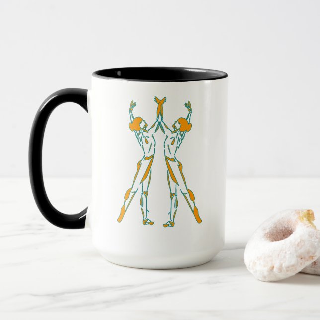 Tvillingbalettdansare Grafik T-Shirt Mugg (Med munk)
