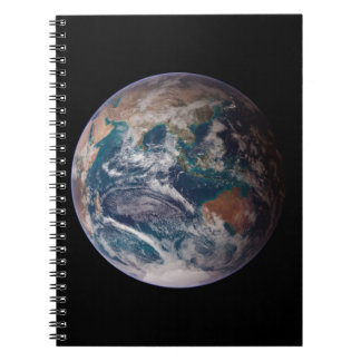 Tvillingblå marmor - Öster - Planeten Earth Image Anteckningsbok