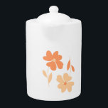 Tvillingblommor, stor tekanna - persika<br><div class="desc">Tvillingblommor med stor tekanna - persikan går hand i hand med tvillingblommornas china muggar och finns i olika färger för att ta hänsyn till färg preferenser och insida-décor.</div>