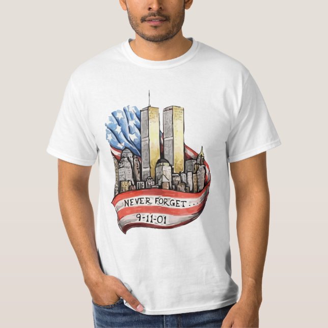 Tvillingbröder 9/11 tee shirt (Framsida)