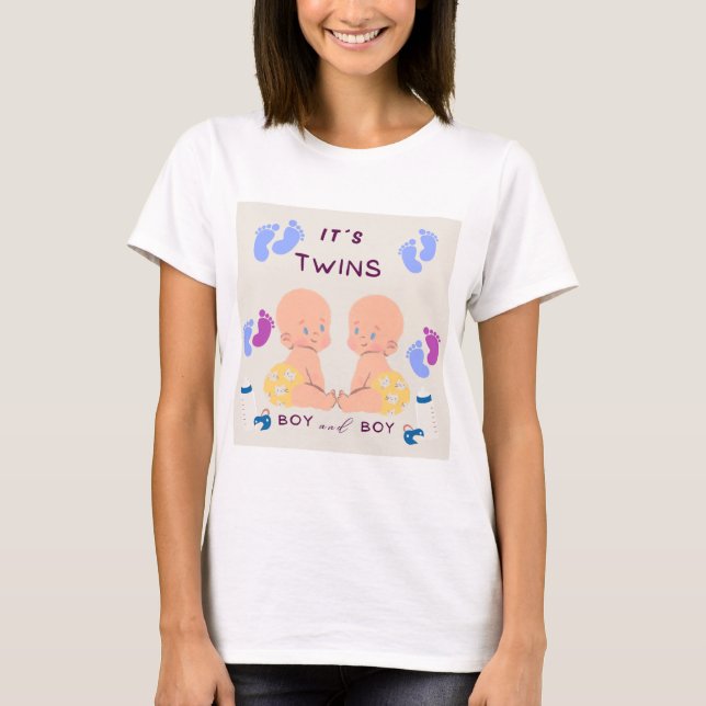 Tvillingbröder bebis t shirt (Framsida)