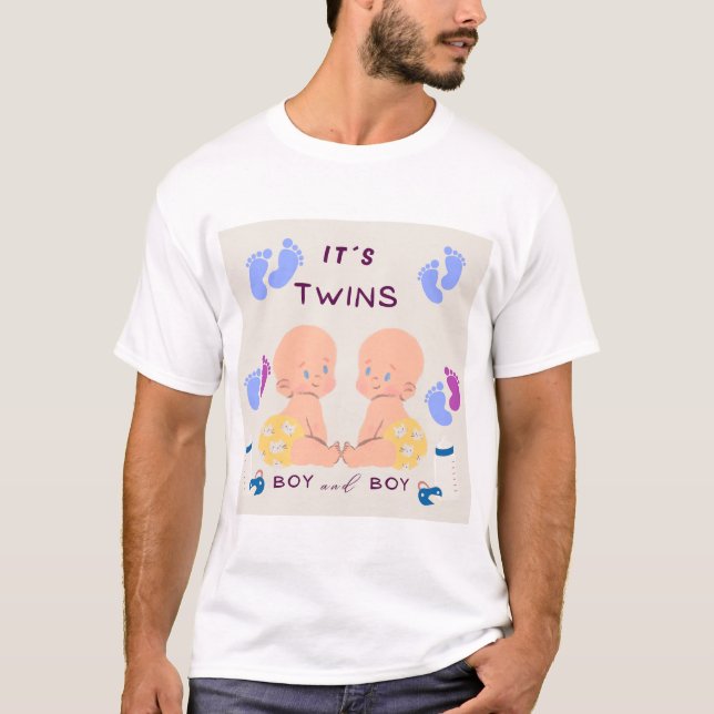 Tvillingbröder bebis t shirt (Framsida)