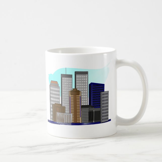 Tvillingbröder New York---Unika konstgåvor Kaffemugg (Höger)