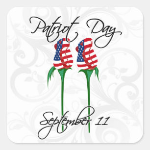 Tvillingbroderro, September 11 Fyrkantigt Klistermärke