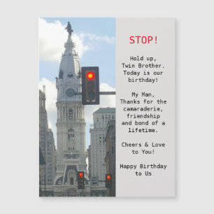 Tvillingbrothers City View Birthday Magnetic Card